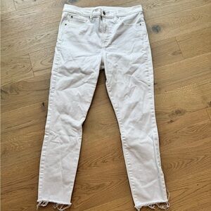 Gap High Rise White Skinny Jeans